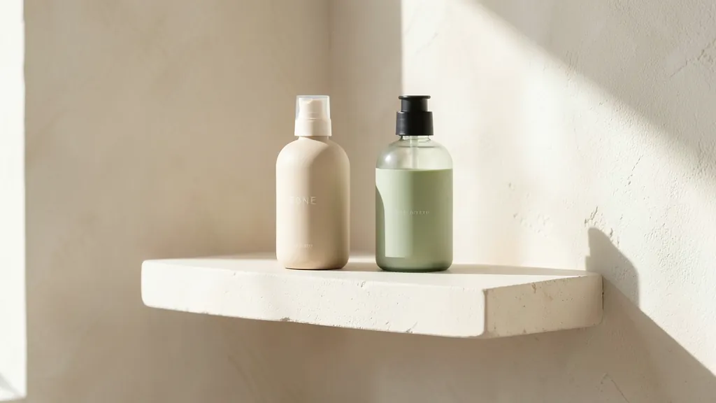 A row of unlabelled bottles