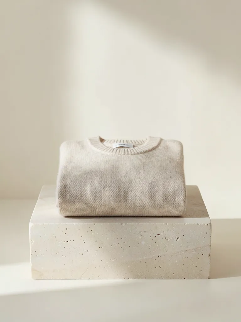 Cashmere blend swatches on a table